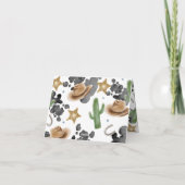 Carte De Remerciements First Rodeo Rustic Wild West Thank You (Dos)