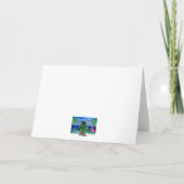 Carte De Remerciements Flamands de Noël garnissent un arbre Salutation de (Dos)