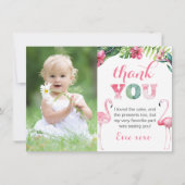 Carte De Remerciements Flamant rose Anniversaire (Devant)