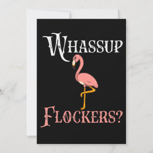 Carte De Remerciements Flamant rose   Flamant rose Whassup Flockers