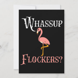 Carte De Remerciements Flamant rose | Flamant rose Whassup Flockers