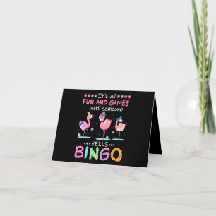 Carte De Remerciements Flamant rose Flamme Bingo Funny