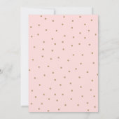 Carte de remerciements Flamant rose or rose (Dos)