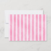 Carte De Remerciements Flamant rose Tropical Rose Stripe Anniversaire Mer (Dos)