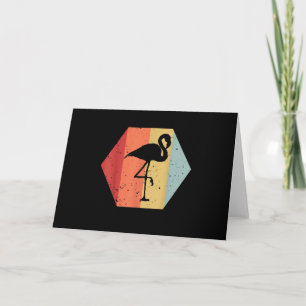 Carte De Remerciements Flamant rose Vintage rétro Cute Flamant rose Lov