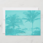 Carte De Remerciements Flamants roses Mariage tropical Photo Collage Merc (Dos)