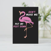 Carte De Remerciements Flamingo | Flamingo With Glasses Dont Make Me Put (Debout devant)