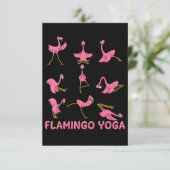 Carte De Remerciements Flamingo | Flamingo Yoga Pose Meditation (Debout devant)