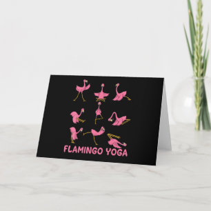 Carte De Remerciements Flamingo Méditation par position du yoga flamingo