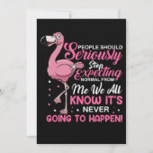Carte De Remerciements Flamingos | People Should Stop Expecting Normal (Devant)