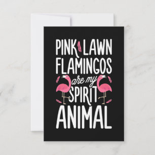 Carte De Remerciements Flamingos   Pink Lawn Flamingos Are Spirit Animal