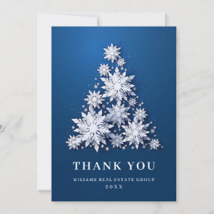Carte De Remerciements Flammes de neige 3D Noël Arbre de Noël Fête d'entr