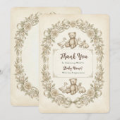 Carte De Remerciements Flat Thank You Card (Devant / Derrière)