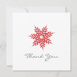 Carte De Remerciements Flèche de neige couleur rouge