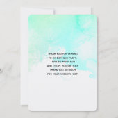 Carte De Remerciements Flèches Abstraites vert et bleu (Dos)