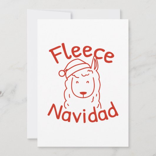 Carte De Remerciements Fleece Navidad (Devant)