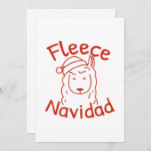 Carte De Remerciements Fleece Navidad (Devant / Derrière)