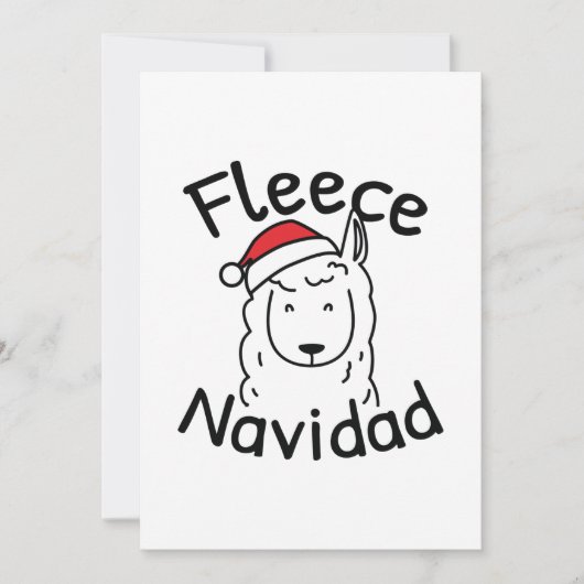 Carte De Remerciements Fleece Navidad (Devant)