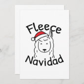 Carte De Remerciements Fleece Navidad (Devant / Derrière)