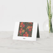 Carte De Remerciements fleur (Dos)