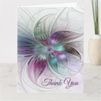 Fleur Abstraite Colorée Art Fractal Floral Moderne