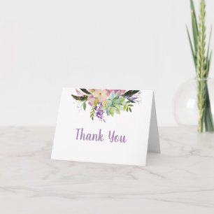 Carte De Remerciements Fleur aquarelle 90e anniversaire surprise remercie