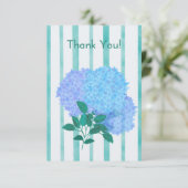 Carte De Remerciements Fleur Blue Hydrangea (Debout devant)