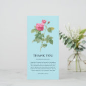 Carte De Remerciements Fleur botanique vintage chic  (Debout devant)