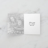 Carte De Remerciements Fleur Dahlia Mariage personnalisé photo (Intérieur)