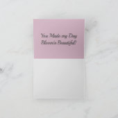 Carte De Remerciements Fleur d'aquarelle rose et pourpre (Intérieur)