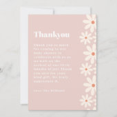 Carte De Remerciements Fleur de Baby Shower Daisy Rose (Devant)