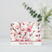 Carte De Remerciements Fleur de cerise (Debout devant)