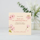 Carte De Remerciements Fleur de cerisier  (Debout devant)