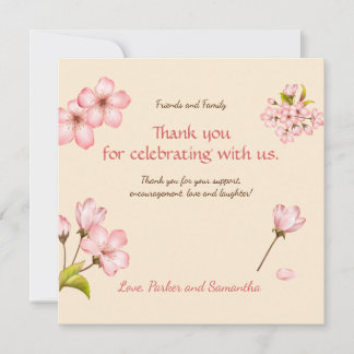 Carte De Remerciements Fleur de cerisier 