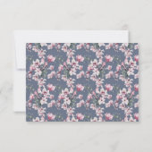 Carte De Remerciements Fleur de cerisier rose élégante remerciement flora (Dos)