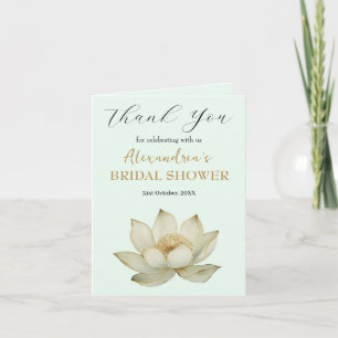 Carte De Remerciements Fleur de lotus personnalisée remerciement de maria