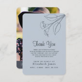 Carte De Remerciements Fleur de mémoire Sympathy (Devant / Derrière)