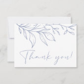 Carte De Remerciements Fleur de Pervenche (Devant)