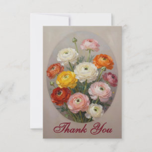 Carte De Remerciements Fleur de Renoncule Amoureux de Renoncule