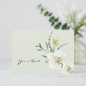 Carte De Remerciements Fleur d'orchidée blanche (Debout devant)