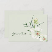 Carte De Remerciements Fleur d'orchidée blanche (Devant / Derrière)