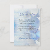 Carte De Remerciements Fleur d'orchidée bleu tropicale moderne (Devant)