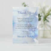 Carte De Remerciements Fleur d'orchidée bleu tropicale moderne (Debout devant)