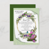 Carte de remerciements fleur du printemps (Devant / Derrière)