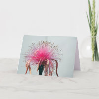 Fleur et Flamant rose optiques en fibre réelle