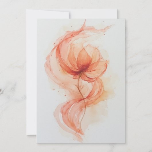 Carte De Remerciements Fleur éthérique (Devant)