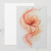 Carte De Remerciements Fleur éthérique (Devant / Derrière)