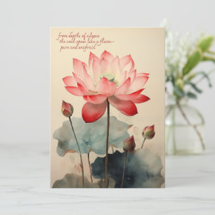 Carte De Remerciements Fleur Lotus