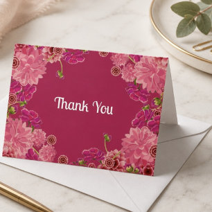 Carte De Remerciements Fleur magenta