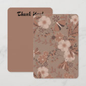 Carte De Remerciements Fleur Mocha Meadow (Devant / Derrière)